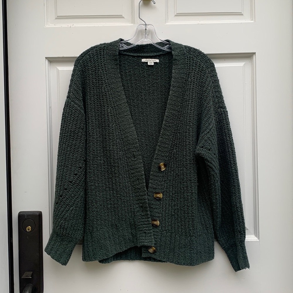 Cable Knit American Eagle Cardigan